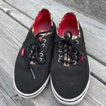 Vans Black low top sneakers with animal print trim 6.5 Photo 5