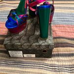 Azalea Wang Blue and Pink High Heels with Ankle Strap NWB Size 6 Photo 6