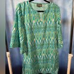 Green and Blue Patterned Dress Size L Photo 0