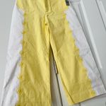 Anthropologie Maeve The Colette Embroidered Crop Wide-Leg Pants, Size 28P Photo 8