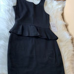 ZARA Trafaluco Collection Black Peplum Bodycon Dress Size XS Photo 0