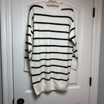 Sweater Dress White and Black Crew Neck Sweater with Stripes Size undefined Photo 1