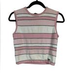 St. John Sport Wool Blend Striped Knit Sleeveless Sweater Size Small Photo 0