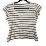 Vintage scoop neck striped crop tee Multiple Size M Photo 0