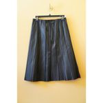 Anne Klein  Leather A Line Flare Skirt Black Size 4 Small Photo 2