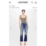 Mother Jeans Womens 29 The Tripper Dark Wash Distressed Your Treat Or Mine Blue Photo 12
