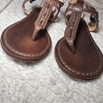 Frye  Carson Brown Leather Boho Thong Sandals Sz 7 Photo 9