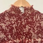 AQUA Floral Midi Dress sz S Short Sleeve Smocked Midi Dress Photo 6