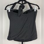 MiracleSuit ‎ Black White Polka Dot Retro Ruched Side Seams Tankini Swimsuit Top Photo 1