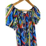 Jude Connolly‎ Vibrant Multicolor Ikat Joy Dress in Jude Cloth Size Small Blue Photo 3