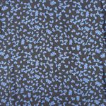 Lush Clothing Lush Shirt Medium Blue Micro Floral Flower Michelle Tie Back Blouse Boho Peasant Photo 4