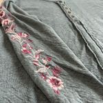 Aventura Women's XL Organic Cotton Navy Embroidered Blouse Long Photo 1