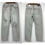 American Eagle NEW 8 Ripped '90s Straight High Waist Jean Gray Wash Photo 3