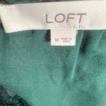 Loft Shimmer Paisley Velvet Flutter Tie Neck Top size medium Photo 6