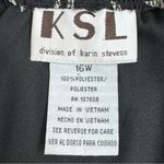 Karin Stevens Layered Chiffon Geometric Circle Print Midi Skirt Black 16W Photo 8