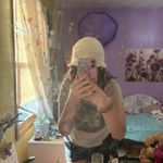 White bucket hat, hand made, crocheted Photo 1