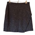 Banana Republic Grey Marled Wool Wrap Mini Skirt Womens. 4 Classic Preppy Work Photo 0