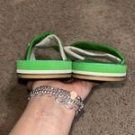 Frances Valentine Criss Cross Cloud Slide Sandals Green Cream 11 Photo 5