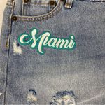NFL Miami Dolphins  Team Apparel Distressed Frayed Blue Jean Shorts Women Size XL Photo 1