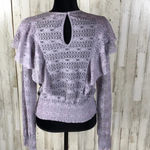 Melrose and Market Ruffle Lilac Lace Blouse S NWT Photo 2