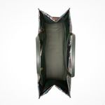 Tory Burch Ella Green Floral Nylon Bag with Dark Green Straps, Details & Bottom Photo 12