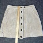 Nectar Clothing  Corduroy Skirt Small Tan Button Front Mini‎ Short Lined Photo 11