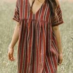 Listicle Boho Striped Print Babyboll Tunic Dress Photo 4