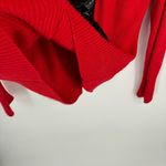 Vintage Red Christmas Sweater Size Medium Sequins Bow Silk Angora Bow Photo 9