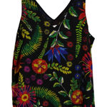 Violet+Claire Black Vibrant Colorful Floral Chiffon Tank Size M Photo 0