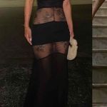 Rat & Boa Venezia Maxi Sheer Slip Dress Size XS Black Photo 6