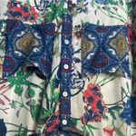 Fig and Flower Floral Print Women's Blouse Top 2X Blue Photo 4
