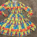 Unbranded Boho Short Mini Long Sleeve Round Neck Sz XL Pink Photo 0