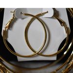 NWT 5 Gold Tone 6" Stackable Heart Charm Bracelets 1" Latch Back Earrings Set Photo 1