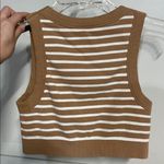 Aerie  OFFLINE SEAMLESS LONG LINE SPORTS BRA TAN WHITE STRIPE MEDIUM Photo 3