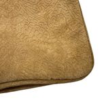 Michael Stevens Ltd. Leather Clutch Bag Tan Embossed Genuine Suede Tassel Accent Photo 10