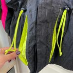 Roffe Vintage Skiwear Jacket 80s/90s Neon Color Block Black Pink Large Photo 3