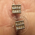 Ann Taylor gold tone rhinestone post earrings Photo 1