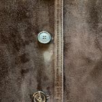 Whet Blu Brown Suede Leather Jacket Soft Buttons Pockets Fully Lined Flaw Size undefined Photo 13
