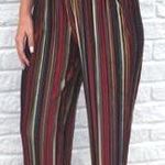 Wild Honey Multi-Colored Velvet Striped Pants Photo 0