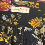 Natural Life Rowan Black Floral Side Slit Midi Maxi Dress Sz S Photo 1