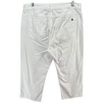 Ralph Lauren LRL Jeans Womens 10 White Denim Classic Midcalf Crop Nautical Beach Photo 2