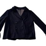 Talbots  blue blazer womens 14 large unlined wool blend casual business casual Photo 0