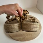 Sole Society Animal Print Cow Hair Buckle Ankle Wedge Sandal USA Made 10 Photo 7