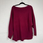 City Chic  Burgundy Boat Neck Slouchy Sweater Womens 16 Boho Casual Oversized Photo 7