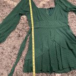Trixxi  Womens Green Belted Dress Long Sleeve Ruffled Skirt Juniors Size 9 Photo 6