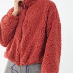 Urban Outfitters Red Sherpa Coat Photo 0