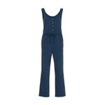 Faherty  Terra Blue Scoop Neck Sleeveless Straight Leg Organic Cotton Jumpsuit L Photo 3