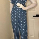 DO+BE  Blue Polka Dot Jumpsuit Size Small.  #174 Photo 0