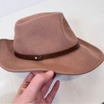 Free People  Brown Wool Wide Brim Hat Boho OS Fall Casual Photo 1