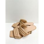 Abound  Sandals Womens Size 6 Qarly Heeled Tan Slip On Square‎ Toe Heels Photo 2